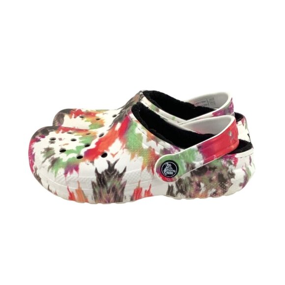 Crocs Classic Clog Tie-Dye Multicolor Youth Girls Size 1 Shoes - Picture 4 of 6